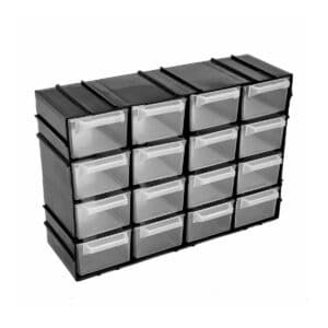 Caja organizadora 16 compartimentos 28×22×5 cm